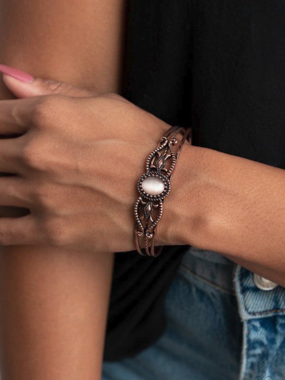 Paparazzi Jewelry Accessories - Wait and SEER - Copper Bracelet - Vintage